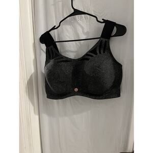 Livi For Lane Bryant Charcoal Gray High Impact Sports Bra Sz 40 F